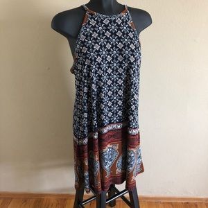 Boho Print shift dress
